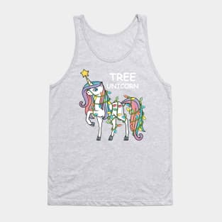 Tree Unicorn Funny Christmas Tank Top